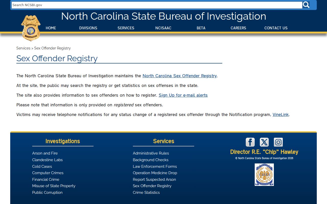 Johnston County sex offender registry overview and public alert options