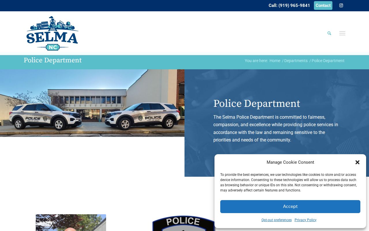 Johnston County Selma police criminal report records page