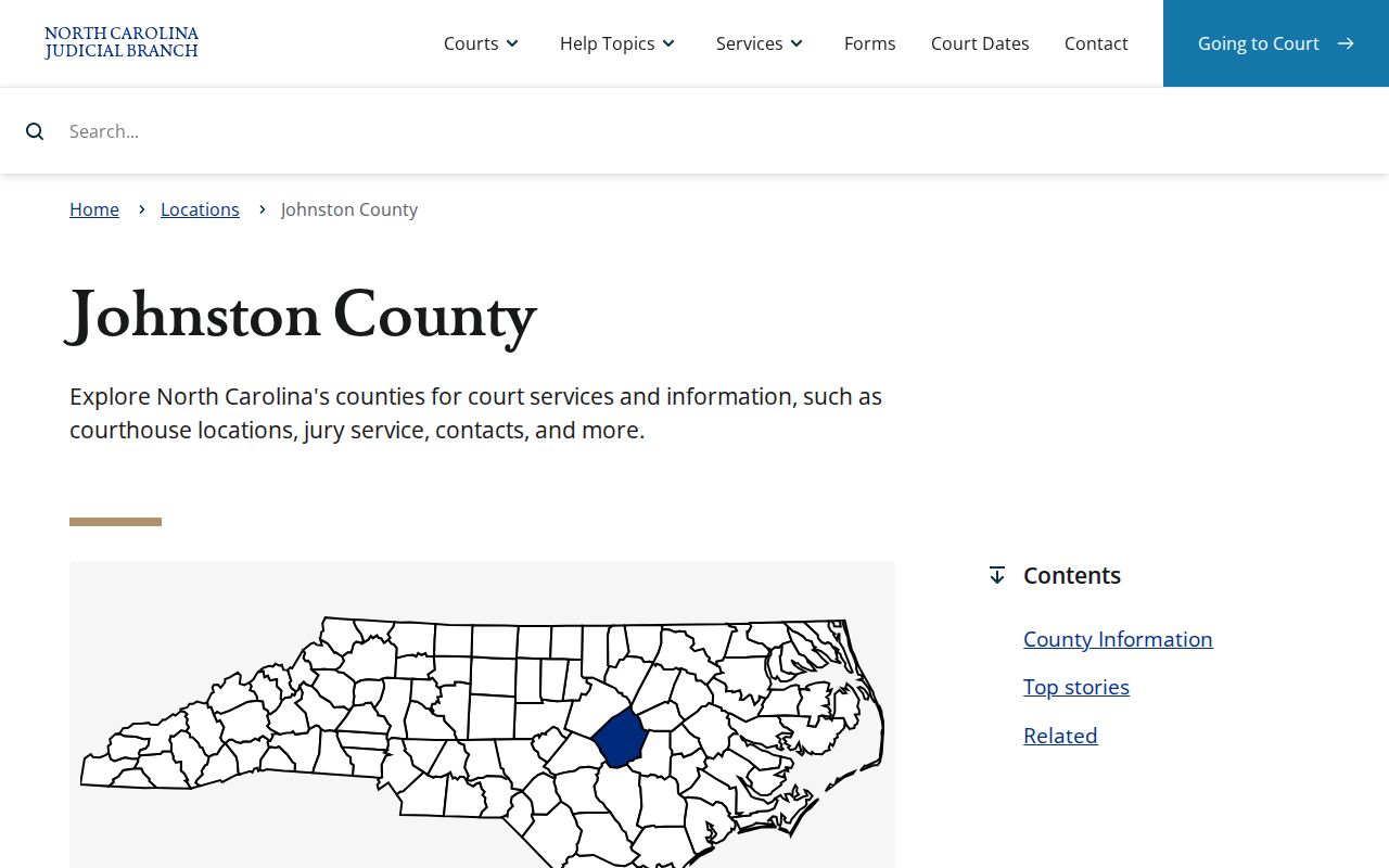 Johnston County Smithfield criminal court record search route