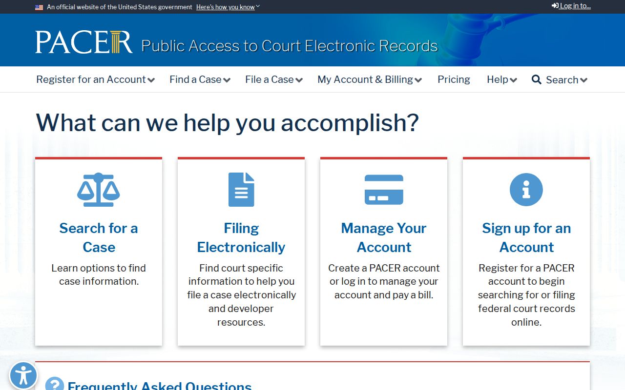 Johnston County criminal history federal PACER record search